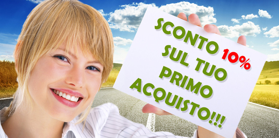 Sconto del 10% sul tuo primo acquisto online